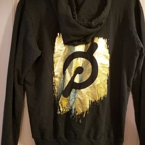 Dark Teal and Metallic Gold Peloton Zip Hoodie